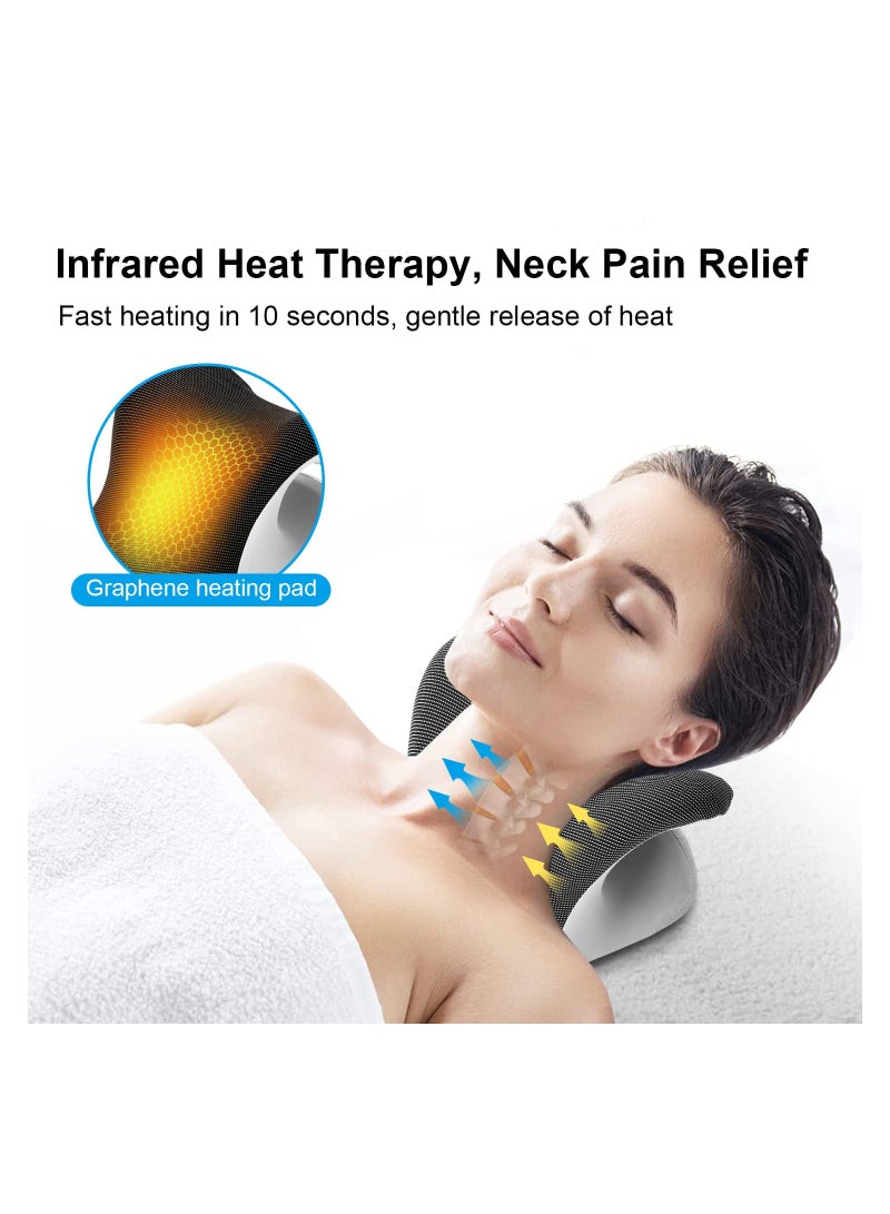 Heated Neck Stretcher with Magnetic Therapy Pillowcase, Neck and Shoulder Relaxer Pillows, Cervical Traction Device for Relieve TMJ Headache Muscle Tension Spine Alignment - Image 4