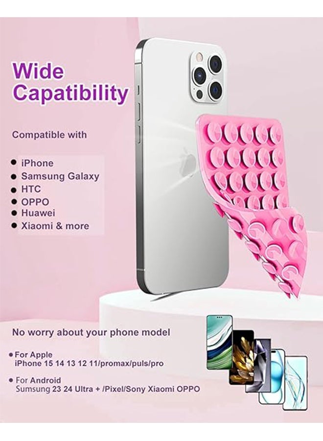 Silicone Suction Cup Phone Case Mount Double Sided, Phone Accessories Hands-Free Strong Grip Holder for Selfies and Videos, Silicone Phone Holder for iPhone and Android - Image 3