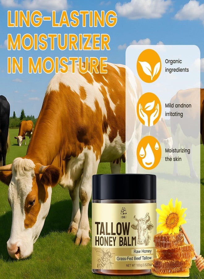 AOAO Tallow Honey Balm for Face & Body, Moisturizer with Organic Grass-Fed Beef Tallow & Raw Wild Honey, Not Diluted, Natural Hydration, Soothes & Nourishes Dry, Sensitive (Tallow Honey_3) - Image 5