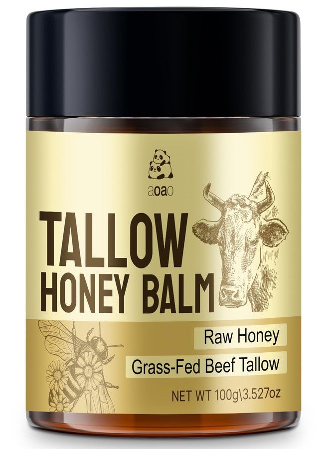 AOAO Tallow Honey Balm for Face & Body, Moisturizer with Organic Grass-Fed Beef Tallow & Raw Wild Honey, Not Diluted, Natural Hydration, Soothes & Nourishes Dry, Sensitive (Tallow Honey_3) - Image 1