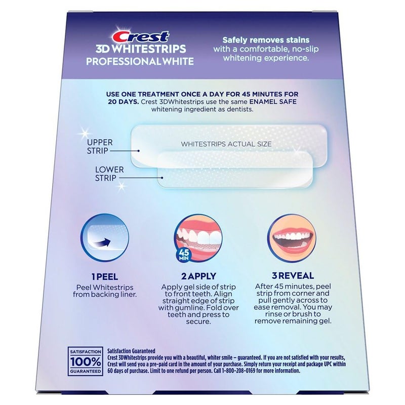 Crest 3D No Slip Whitestrips Professional Effects Teeth Whitening Kit 20 ea - Image 2