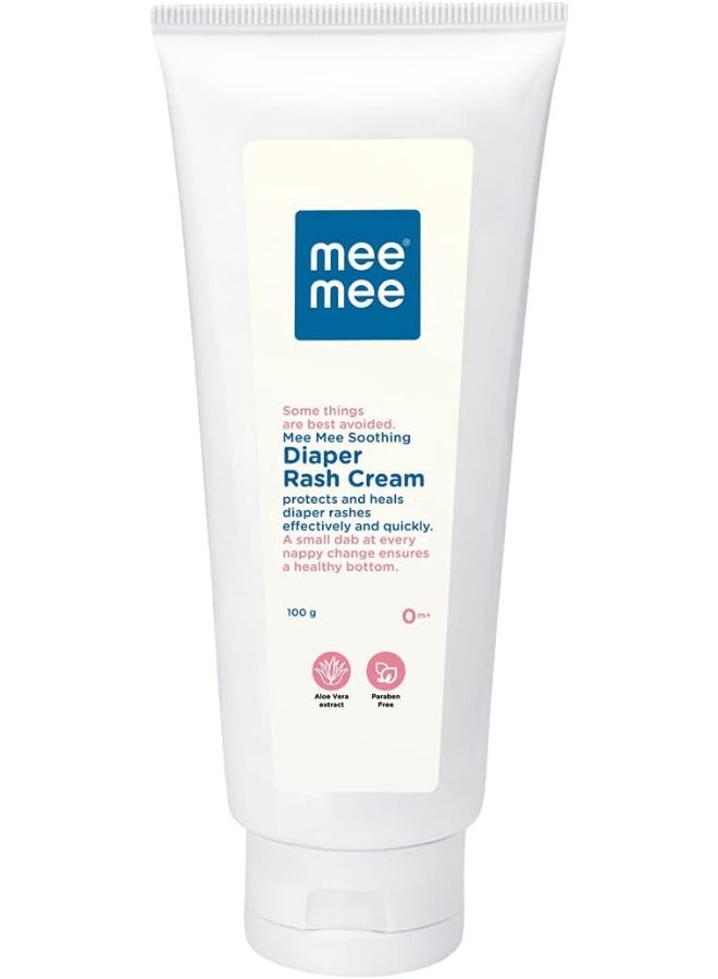 Mee Mee Baby Nappy Cream | Natural Diaper Rash Cream | Treats and Prevents Diaper Rash | Goodness of Aloe Vera (with Soothing Relief- 100 g (Single Pack) - Image 1