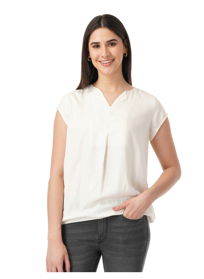 fyltr Women's Fashion Top with Short Sleeves & Elastic Waist | Tops for Women | Tops for Women Western - Image 5