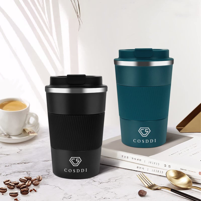 CS COSDDI 12 oz Stainless Steel Vacuum Insulated Tumbler - Coffee Travel Mug Spill Proof with Lid - Coffee Cups for Keep Hot/Ice Coffee Tea and Beer - Image 2