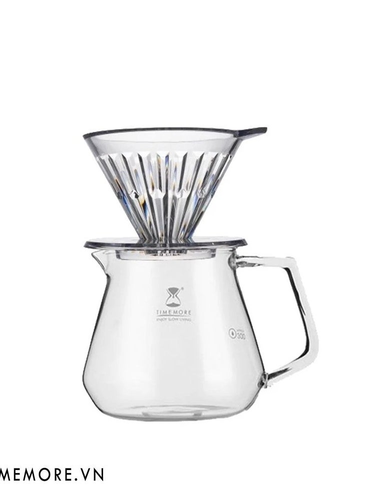 TIMEMORE - Drip Set v60, A Coffee Machine Consisting Of A Funnel And a Glass Server 01 - Image 1
