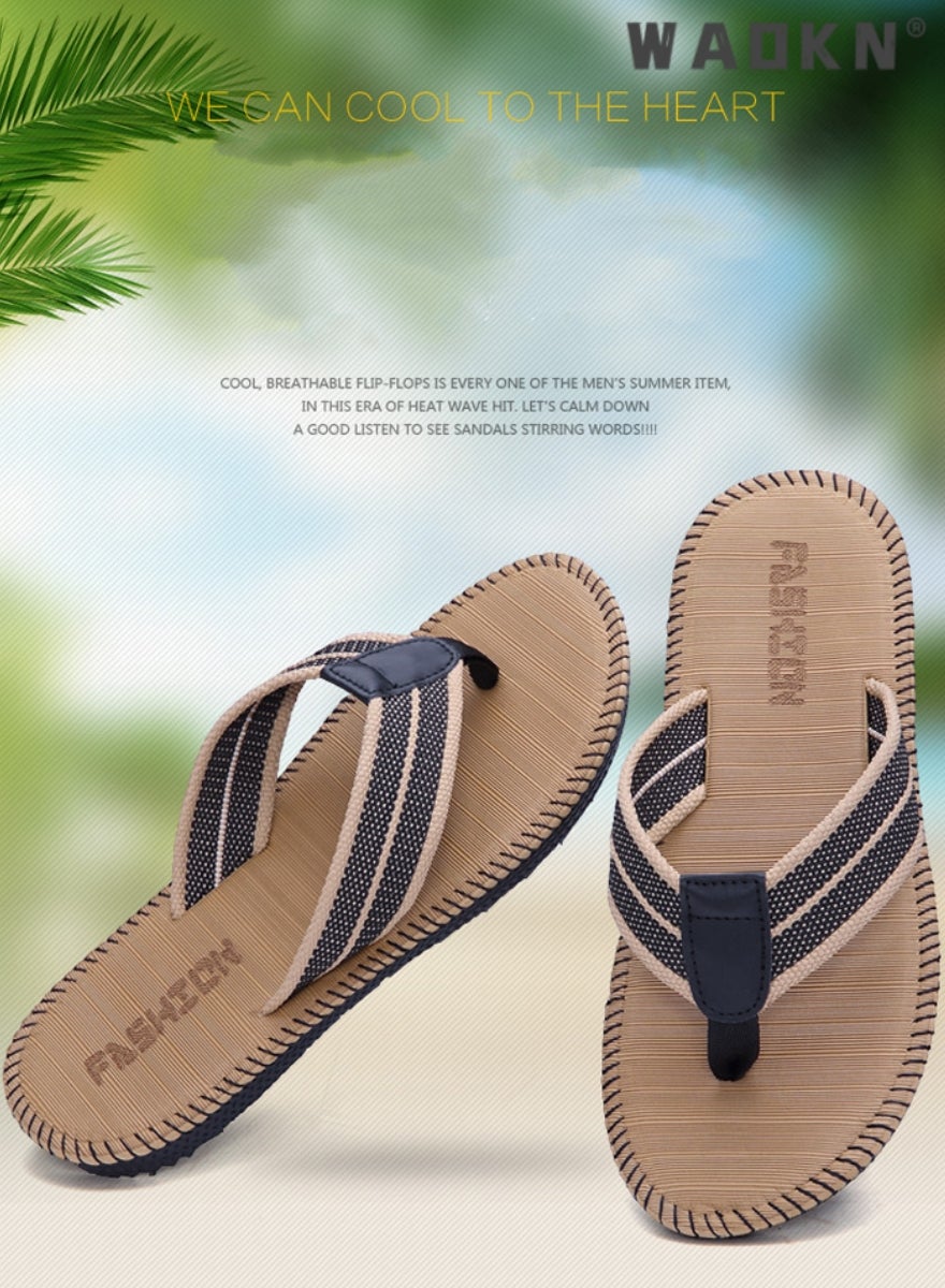 Men's slippers Flip flops House slippers Flat sandals Beach shoes Wear-resistant Indoor and outdoor Shoes ,Flip- Flops Summer Men Slippers, Casual Shoes, Anti-slip and odor-resistant image 7
