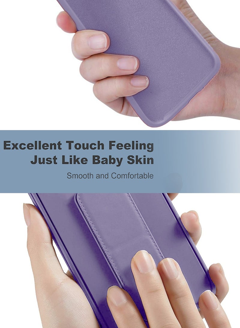 Wtech Infinix GT 20 Pro 5G 2024 Hand Grip Foldable Magnetic Kickstand Wrist Strap Finger Grip with Built-in Iron Case Cover - Lavender - Image 4