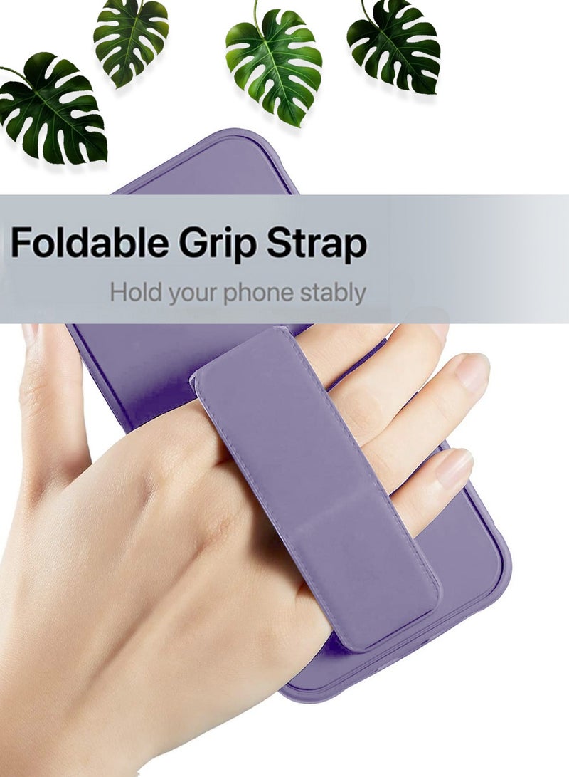 Wtech Infinix GT 20 Pro 5G 2024 Hand Grip Foldable Magnetic Kickstand Wrist Strap Finger Grip with Built-in Iron Case Cover - Lavender - Image 2