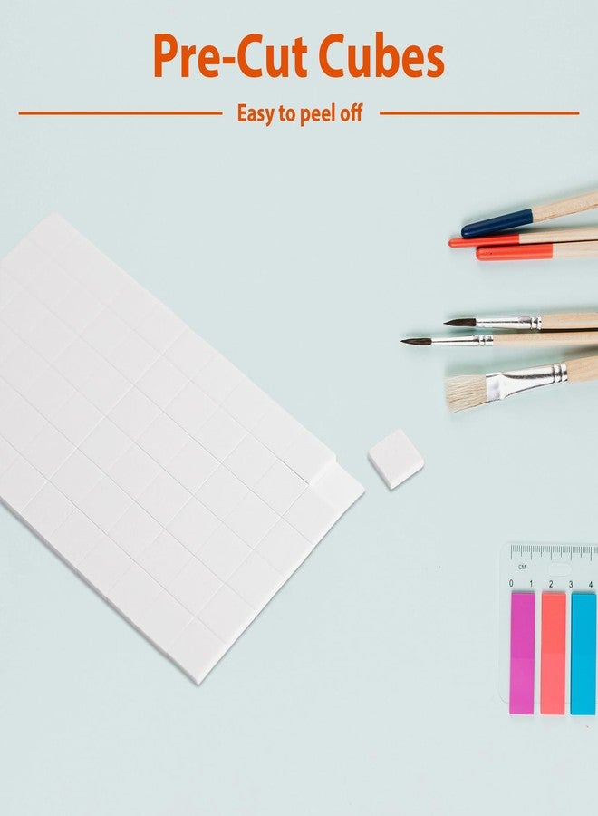 SISABAMA 8 Sheets 1320 Pcs Foam Squares 2 Sizes Double Sided Foam Tape Adhesive Dots Mount Stickers for Crafts Office Supplies DIY Crafting Scrapbook Halloween Christmas 2 Sizes (0.47in/12mm, 0.24in/6mm) - Image 4