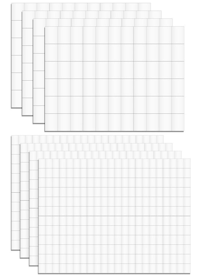 SISABAMA 8 Sheets 1320 Pcs Foam Squares 2 Sizes Double Sided Foam Tape Adhesive Dots Mount Stickers for Crafts Office Supplies DIY Crafting Scrapbook Halloween Christmas 2 Sizes (0.47in/12mm, 0.24in/6mm) - Image 1