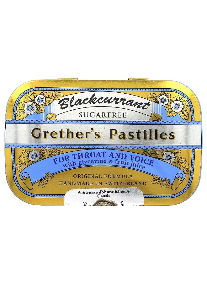 Grether's Pastilles Grether's Pastilles, For Throat and Voice, Sugar Free, Blackcurrant, 24 Lozenges, 2 1/8 oz (60 g)  - Image 1