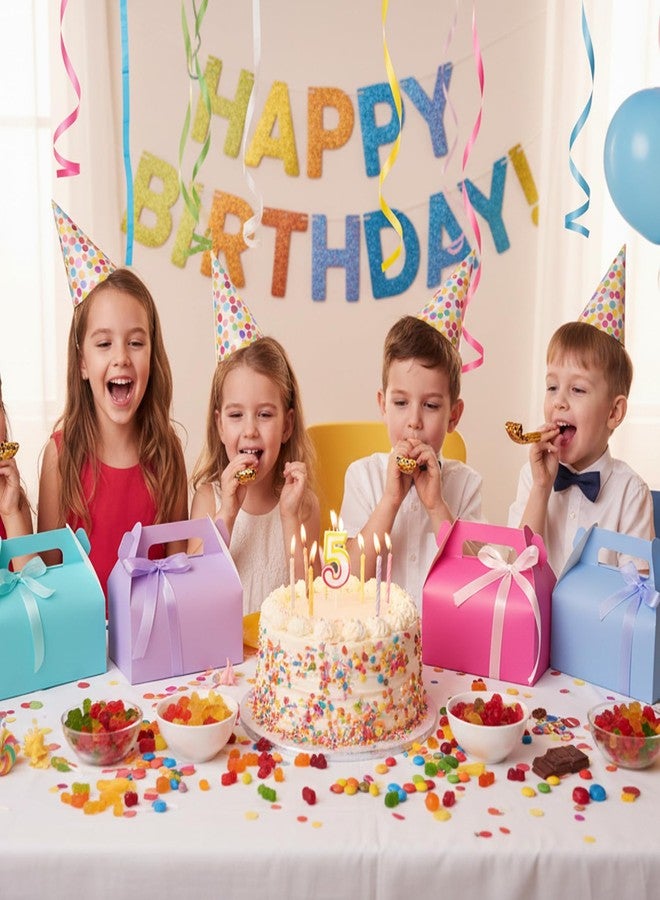 UnicoPak 30 Pack Pastel Party Favor Bag Boxes, Gable Gift Boxes with Handles for Candies Treats Goodies Cookies, Ideal for Theme Birthday Party, Classroom Events, Valentine's Day, 6.5x3.5x3.5 Inches - Image 5