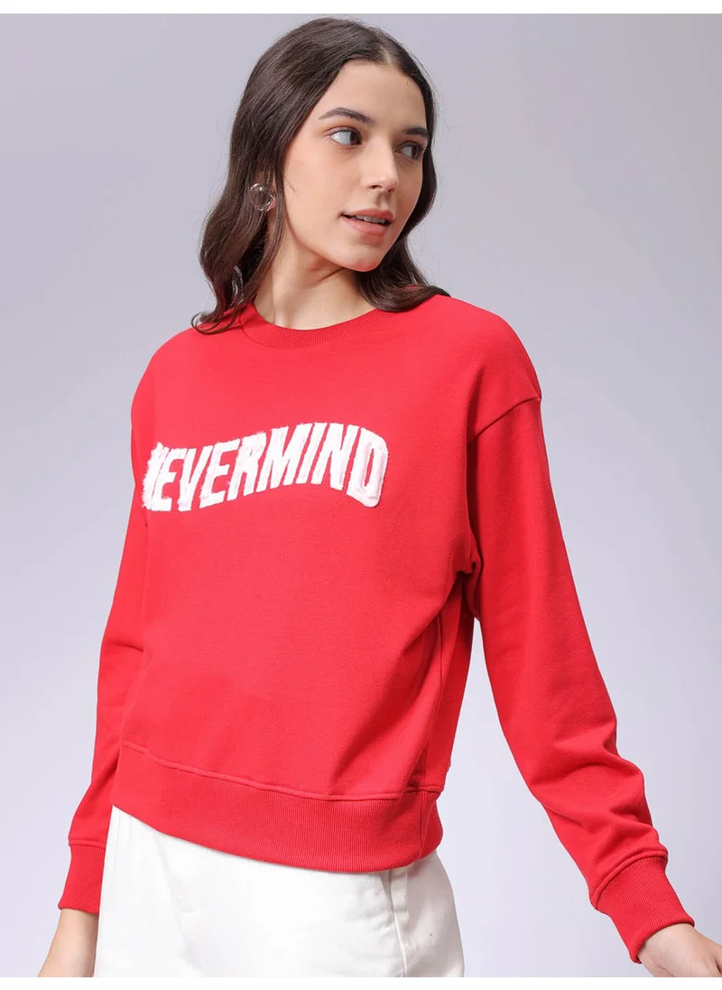 Freehand Women Relaxed Multicolour Printed Crew Neck Long Sleeve Sweatshirt