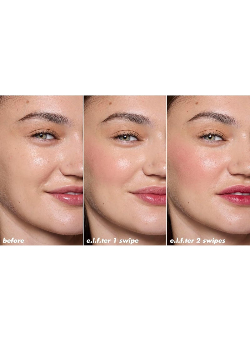 elf Sheer For It Blush Tint - Buildable Stain For Lips + Cheek,Left On Red - Image 3