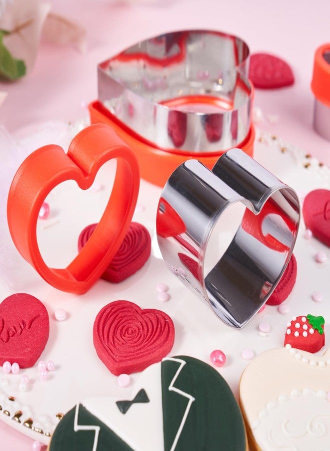 ETERSION Heart Cookie Cutter 5 Pieces 5 Sizes 1" to 4" Heart Shaped Cookie Cutter - Image 5