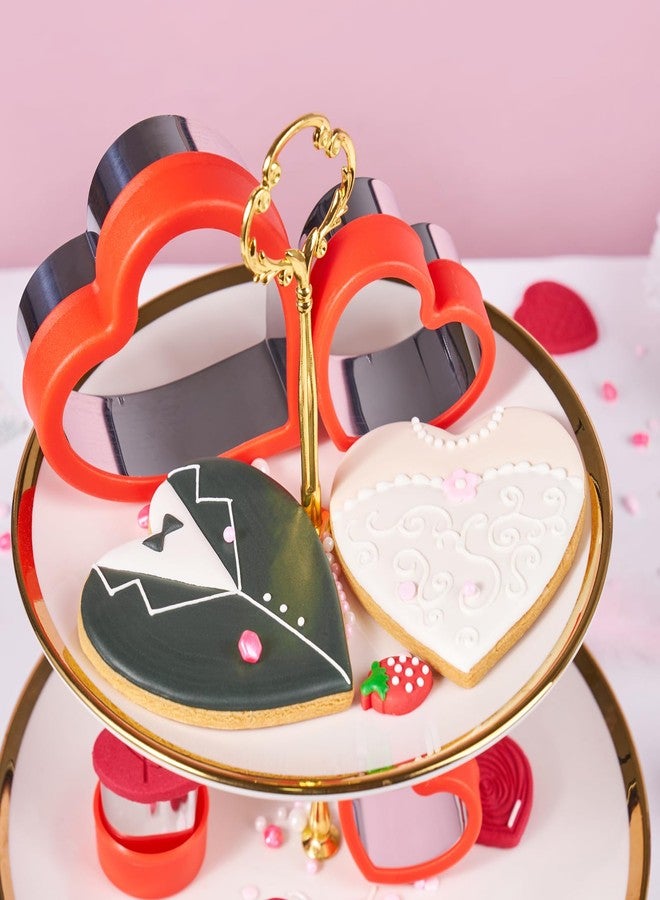 ETERSION Heart Cookie Cutter 5 Pieces 5 Sizes 1" to 4" Heart Shaped Cookie Cutter - Image 4