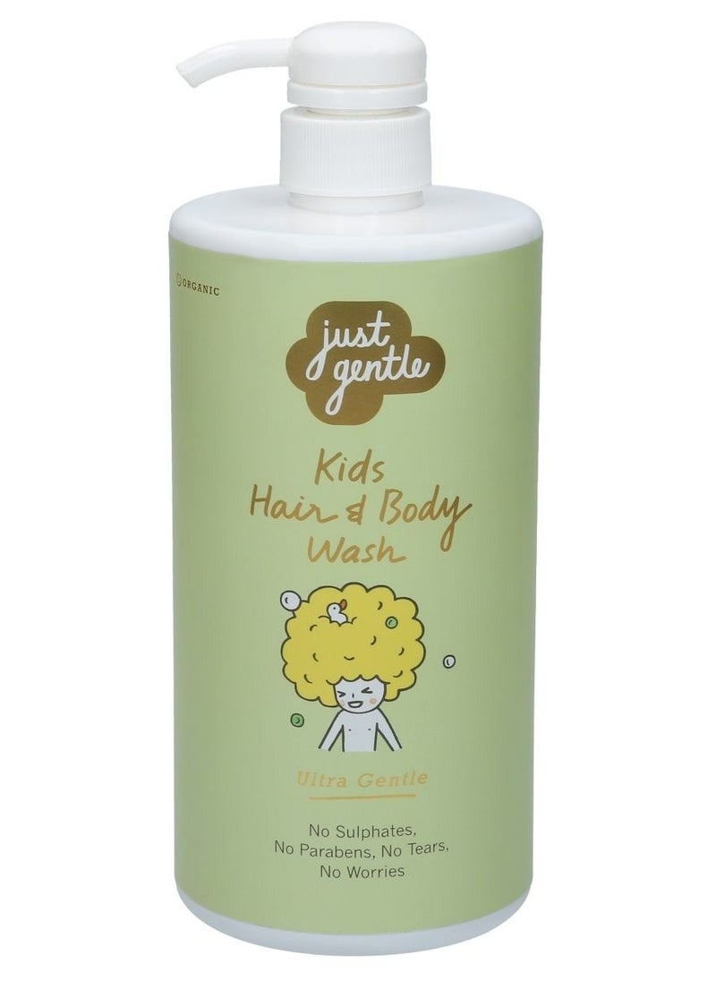 Just Gentle Just Gentle - Kids Shampoo Wash, Ultra Gentle - 99% Natural Ingredients, Tear-Free, Nourishing Aloe Vera & Chamomile, 900ml - Suitable for age 6 months+  - Image 1