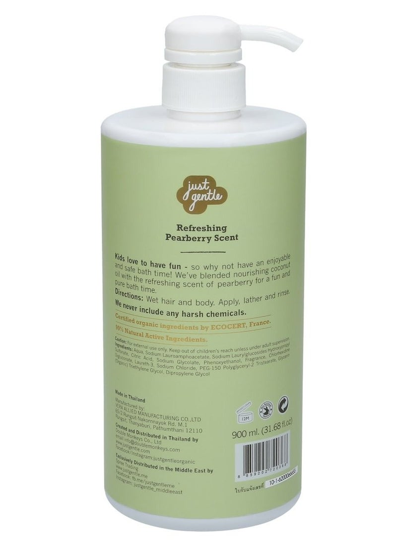 Just Gentle Just Gentle - Kids Shampoo Wash, Ultra Gentle - 99% Natural Ingredients, Tear-Free, Nourishing Aloe Vera & Chamomile, 900ml - Suitable for age 6 months+  - Image 2