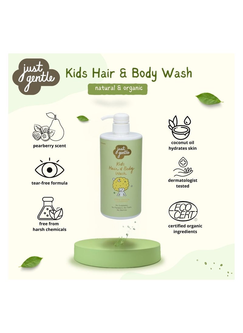 Just Gentle Just Gentle - Kids Shampoo Wash, Ultra Gentle - 99% Natural Ingredients, Tear-Free, Nourishing Aloe Vera & Chamomile, 900ml - Suitable for age 6 months+  - Image 3