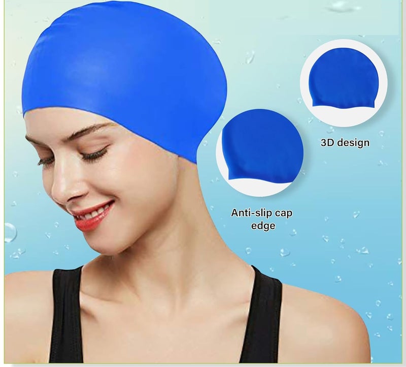 Protoner Swimming set combo with goggles, cap, nose & ear plugs (Black Blue) - Image 4