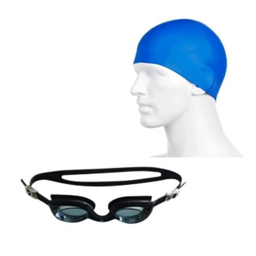 Protoner Swimming set combo with goggles, cap, nose & ear plugs (Black Blue) - Image 1