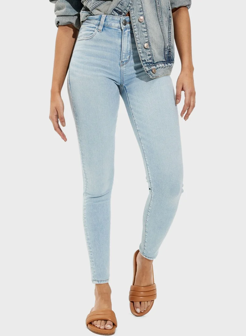 American Eagle High Waist Distressed Jeggings
