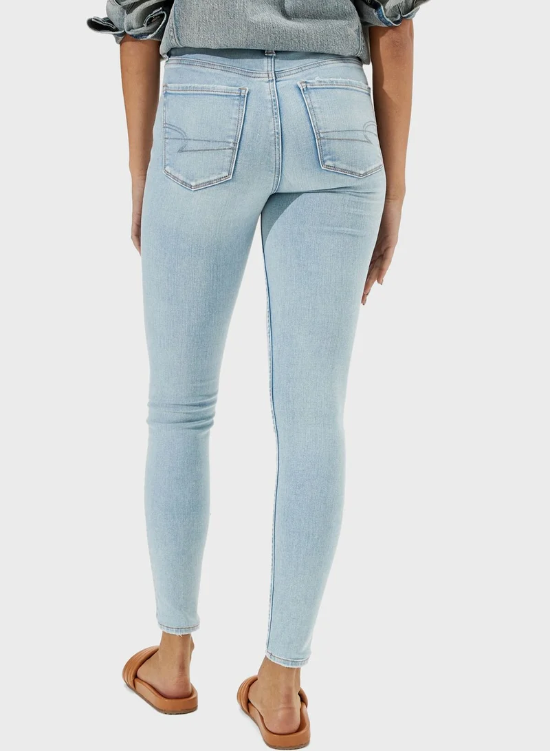 American Eagle High Waist Distressed Jeggings