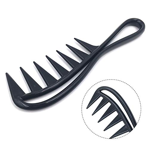Faigy Wide Tooth Detangling Comb Shower Flexible Comb Wide Spacing Teeth Comb Anti-Static Detangling Shampoo Comb for Long, Thick, Curly, Wet, Dry and Most Hair Types Black - Image 4