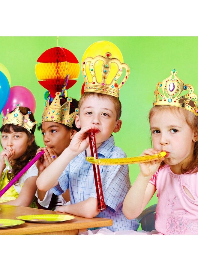 Mtlee 12 Pieces Foam Princess Tiaras Craft Kit King Foam Crown Hats Making Your Own Crowns With 928 Pieces Gem Jewels Stickers 12 Pieces Gem Rings Diy Birthday Party Favors (Popular Style) - Image 5