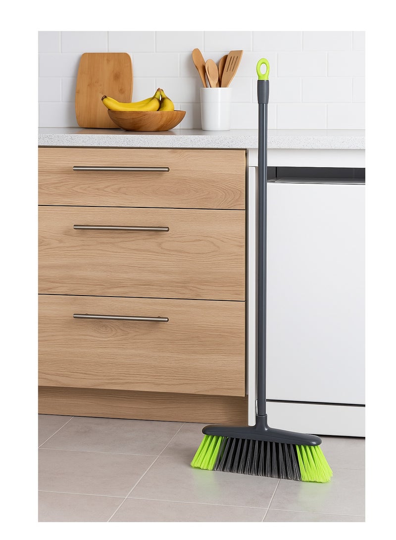Royalford Broom with Handle RF4884GR Durable Soft Bristle Broom for Home, Kitchen & Floor Cleaning 33cm Wide Head Lightweight & Ergonomic Design Multicolor - Image 5