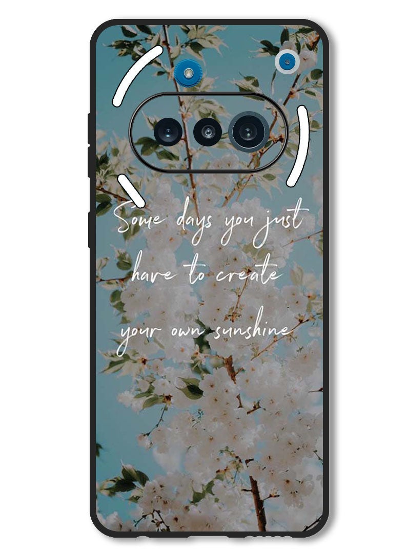 Theodor Case Compatible with Nothing Phone 3a Protection Shockproof Bumper Cover Create your sunshine - Image 1