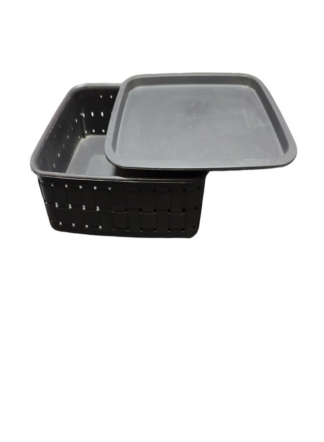 Muhoort Plastic Strong Food | Spice Container Box | Space Organiser | Kitchen | Home Improvement | Set of 2 Pieces | Dimension 26cmx21cmx6cm - Image 2