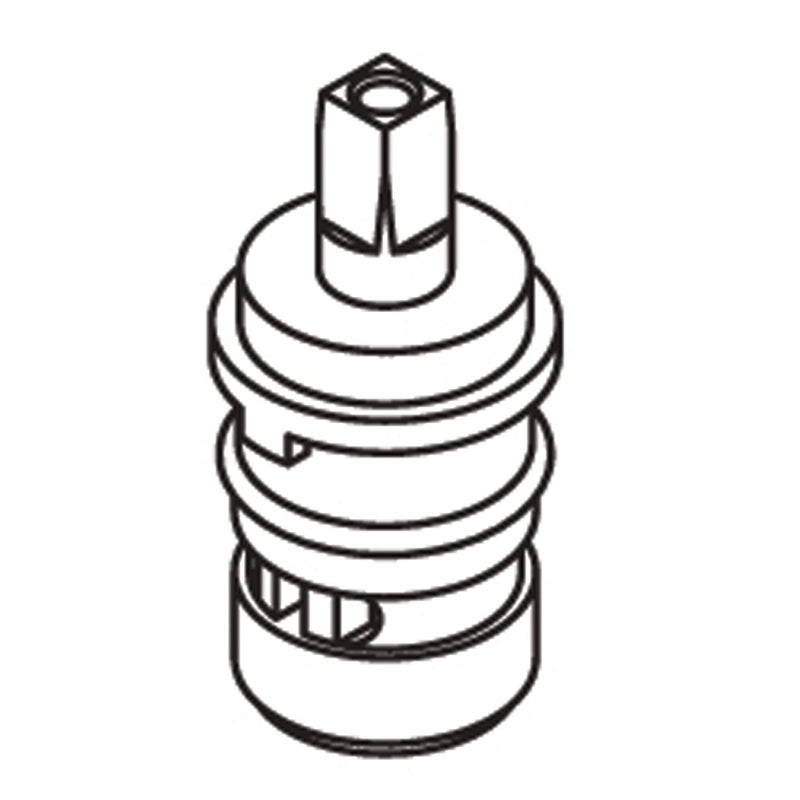 Moen 52000 Commercial Hot Two Handle Brass Shell Ceramic Disc Cartridge