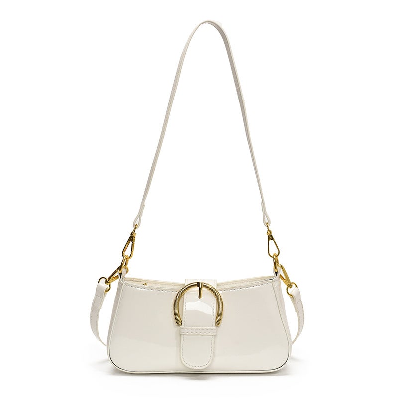 Simple Bag For Women 2025 Style Patent Leather High-End Armpit Small Square Bag Commuting Versatile Shoulder Bag - Image 1