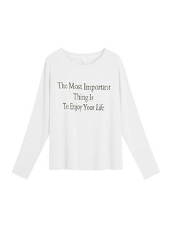 Slight Fat Mm Plus Size Women's Thin Crew Neck Letter Printed T-shirt Base Shirt 6232 [special Products Are Not Returned]]