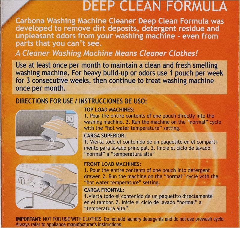 Carbona Cleaner Washing Machine Deep Cleaner, 10.58 oz - Image 3