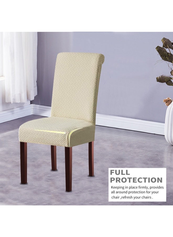 POWER 4-Piece Set of Stretch Dining Chair Covers, Elastic Jacquard Chair Covers, Removable and Washable Chair Covers, Suitable for Restaurants, Kitchens, Hotels, and Banquet Halls - Image 3