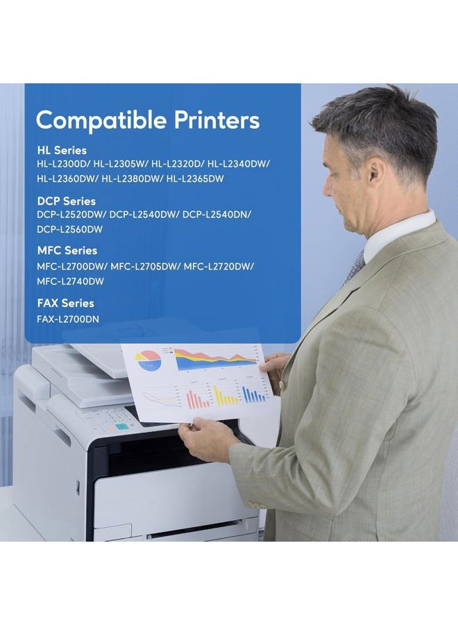 WEAREC TN660 Toner Cartridge High Yield Replacement Compatible for Brother TN 660 TN-660 TN630 TN 630 Work with HL-L2300D HL-L2305W HL-L2360DW MFC-L2740DW MFC-L2700DWR DCP-L2540DN Printer (Black,2 Pack) - Image 2