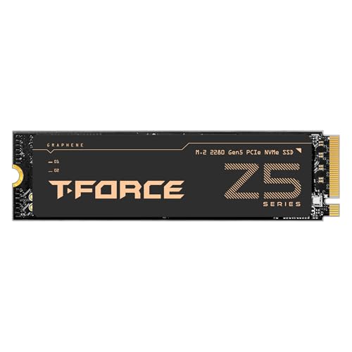 TEAMGROUP T-Force Z540 1TB Gen5x4 DRAM SLC Cache 3D TLC NAND NVMe Phison E26 PCIe M.2 2280 Gaming SSD with Ultra-Thin Graphene Heat Spreader Read/Write 11700/9500 MB/s TM8FF1001T0C129 - Image 1