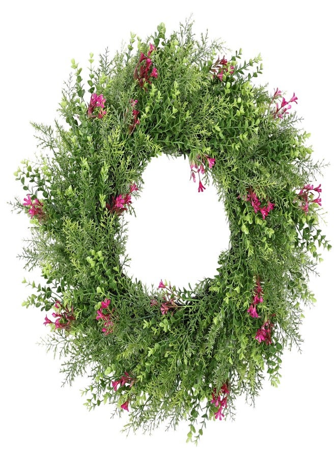 MDSTBN 24 Inch Spring Wreaths for Front Door Wreath Summer Outdoor Green Door Wreath for All Seasons Porch Living Room Bedroom Indoor Outdoor Window Wall Farmhouse Home Decoration - Image 1
