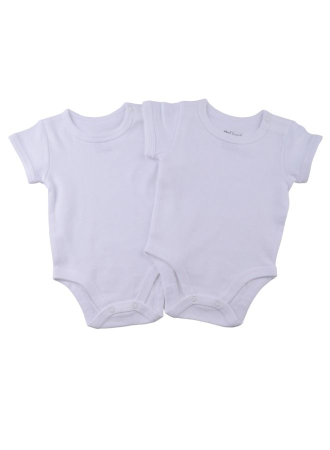 El Sayaad Baby Half Sleeves Cotton Bodysuit Pack of 2 Extra Soft 