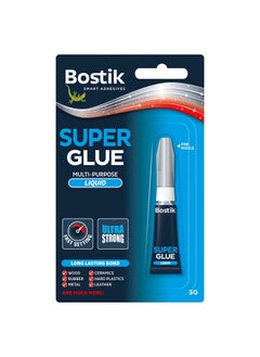 Bostik Super Glue Liquid, Fast Setting, Multipurpose Liquid Glue with Precision Nozzle, Size: 3g  - Image 1
