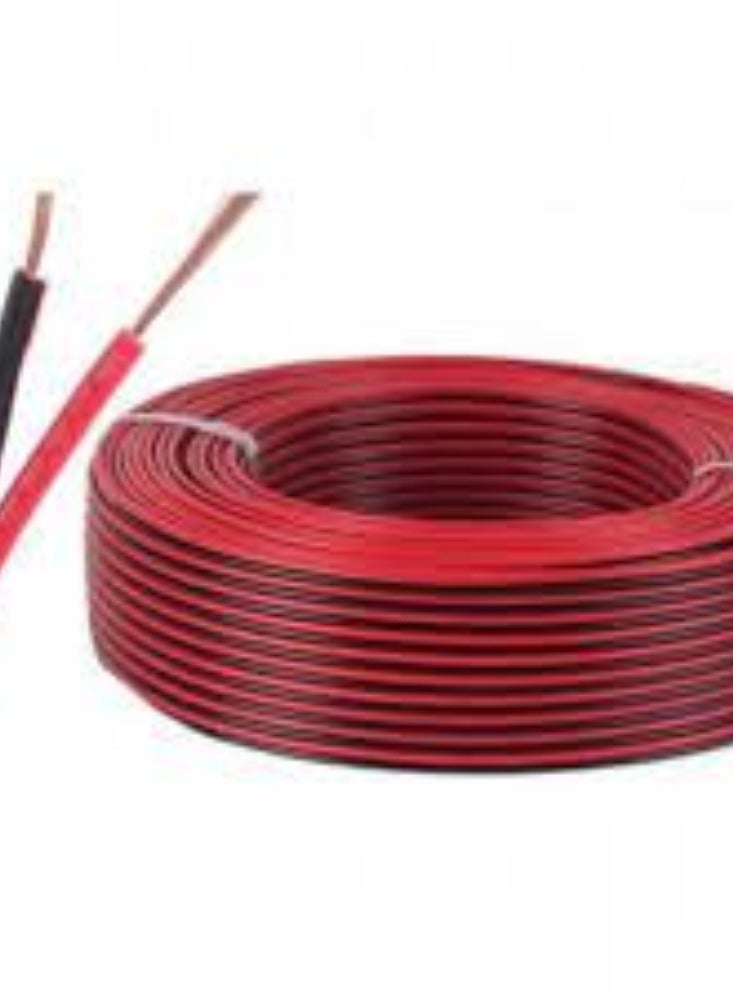 كنب كابل مكبر الصوت باللون الأحمر والأسود هو كابل صوت متعدد الاستخدامات وعالي الجودة مصمم لنقل الإشارة الأمثل بين مكونات الصوت. - Image 2