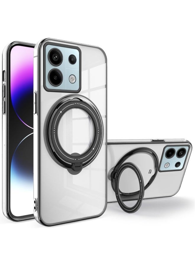 Redmi Note 13 Pro 5G Case Clear, Phone Cases Xiaomi Redmi Note 13 Pro 5G Silicone Cover with Kickstand Cute Funda Accessories Shockproof Protective for Women/Men - Image 1