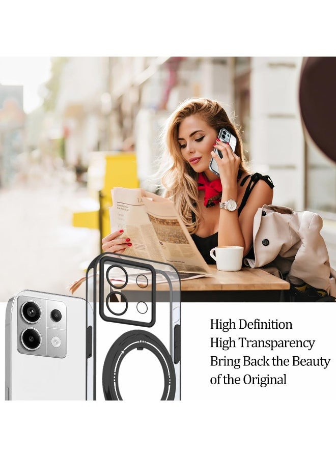 Redmi Note 13 Pro 5G Case Clear, Phone Cases Xiaomi Redmi Note 13 Pro 5G Silicone Cover with Kickstand Cute Funda Accessories Shockproof Protective for Women/Men - Image 4