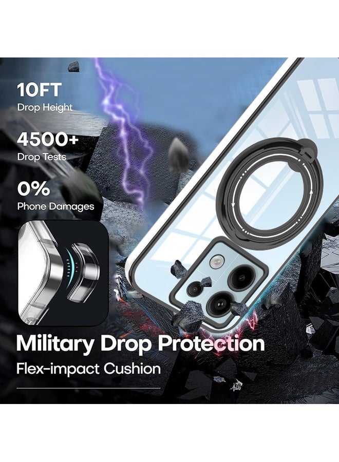 Redmi Note 13 Pro 5G Case Clear, Phone Cases Xiaomi Redmi Note 13 Pro 5G Silicone Cover with Kickstand Cute Funda Accessories Shockproof Protective for Women/Men - Image 2