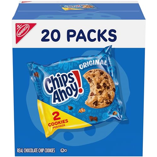 CHIPS AHOY! Original Chocolate Chip Cookies, 20 Snack Packs (2 Cookies Per Pack) - Image 1