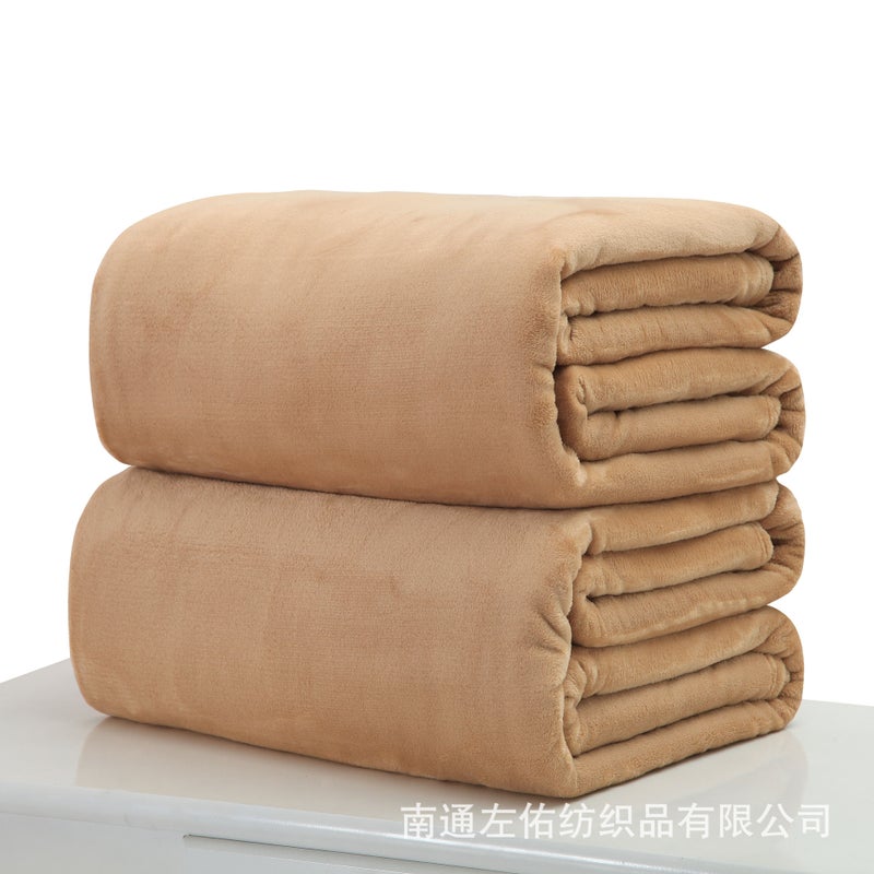 Solid Color Blanket Flannel Blanket Gift Blanket Plain Color Blanket Double Blanket Yoga Blanket Factory - Image 4