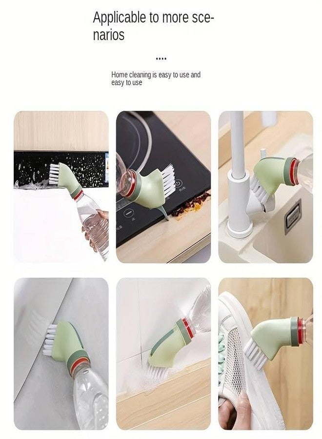 VIDORA Creative Multi-use Cleaning Brush Can Be Connected to Mineral Water Bottle Dry-Wet Dual-use Cleaning Brush Household Gap Brush (Pack of 1, Multicolor) - Image 3