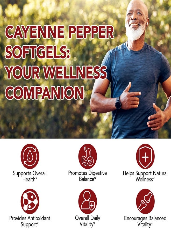 Pegciz Cayenne Pepper Softgels Supplements– Metabolism, Heart & Circulation Support with Turmeric, Hawthorn, Beetroot & Grape Seed – High-Absorption – 80 Day Supply - Image 2